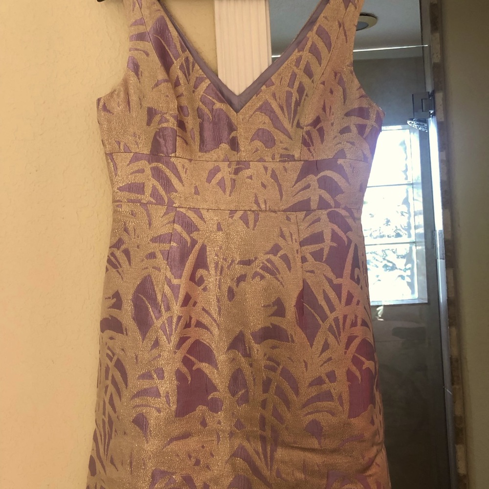 Kate Spade Lavender/Gold brocade Dress NWT